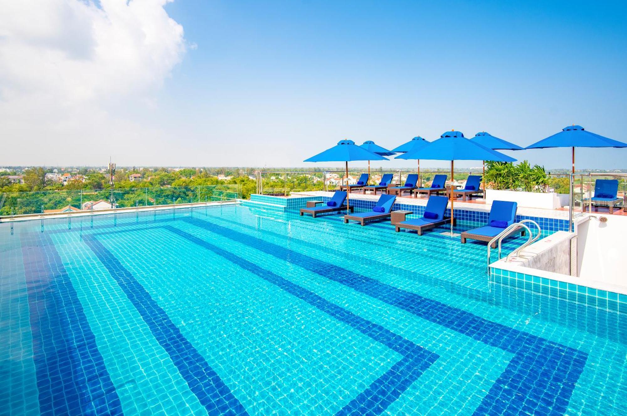 Qualia De Hotel Hoi An - Rooftop Bar City View ภายนอก รูปภาพ